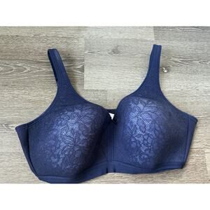 Cacique 44F Navy Blue Lace Lightly Lined No‎ Wire Bra Lane Bryant